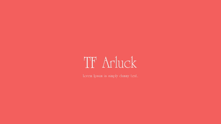 TF Arluck Font