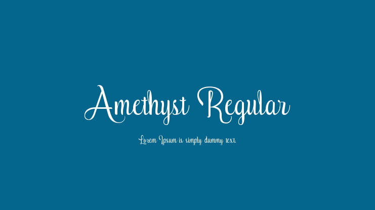 Amethyst Regular Font