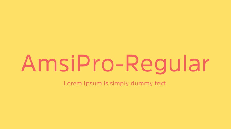 AmsiPro-Regular Font