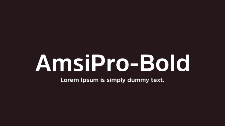 AmsiPro-Bold Font