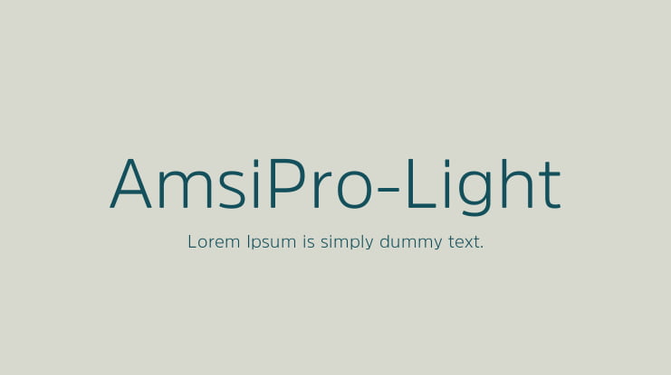 AmsiPro-Light Font