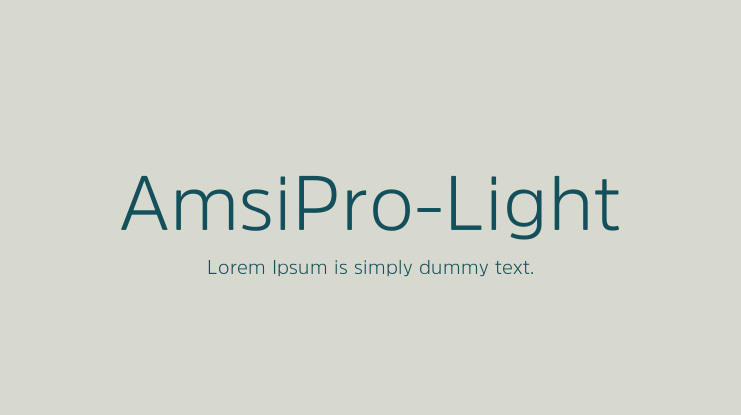 AmsiPro-Light Font