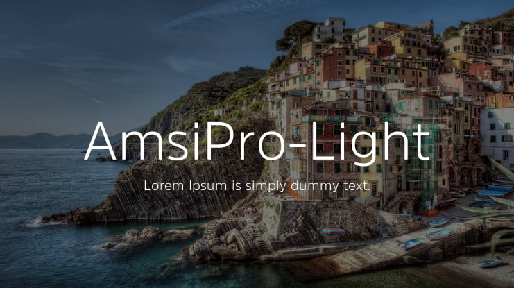 AmsiPro-Light Font