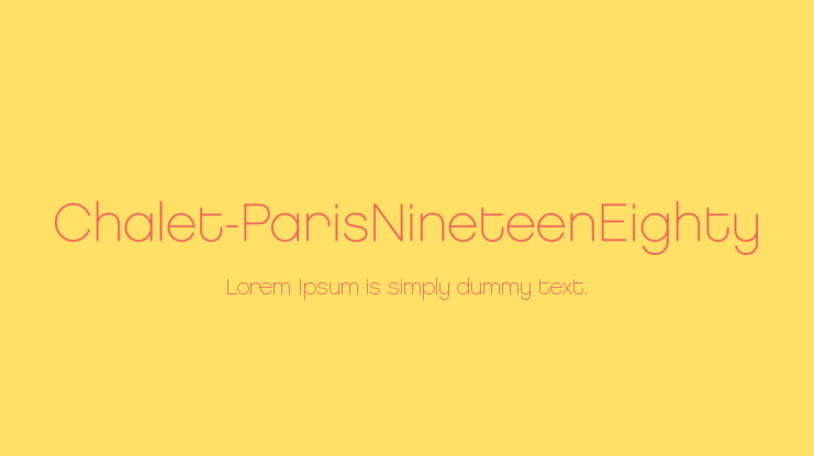 Chalet-ParisNineteenEighty Font