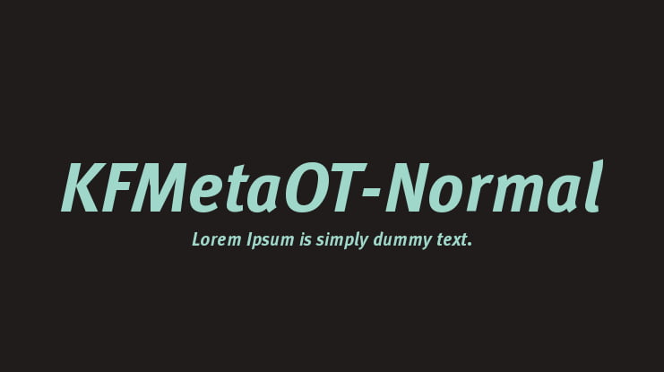 KFMetaOT-Normal Font Family