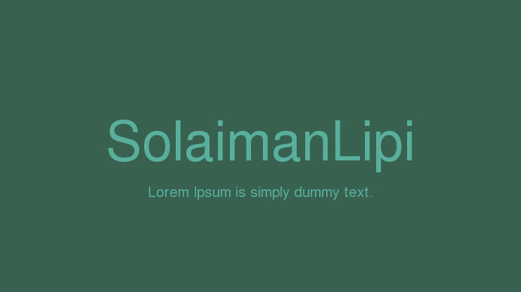 SolaimanLipi Font