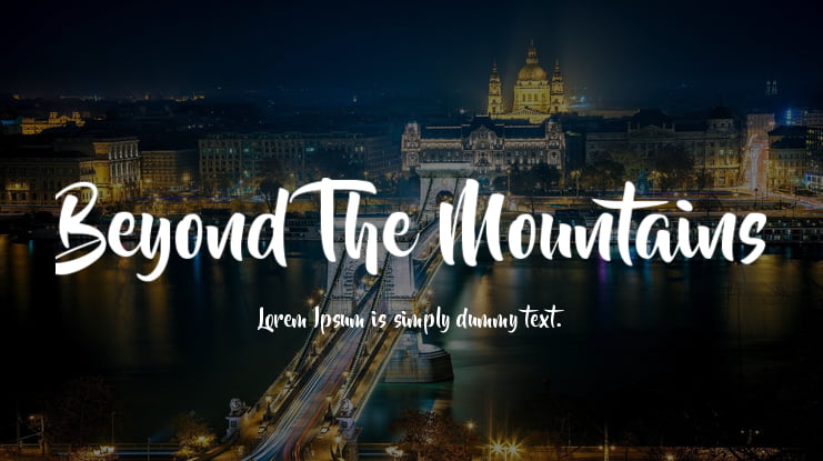 Beyond The Mountains Font Family