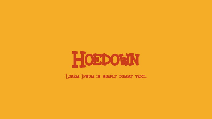 Hoedown Font