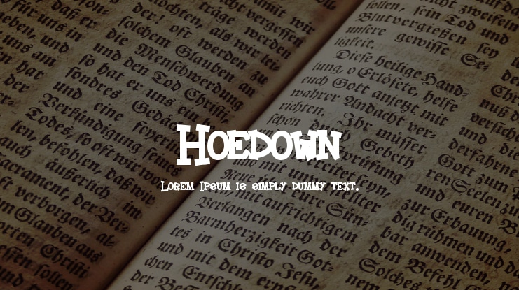 Hoedown Font