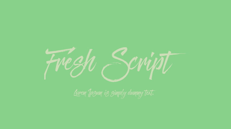 Fresh Script Font
