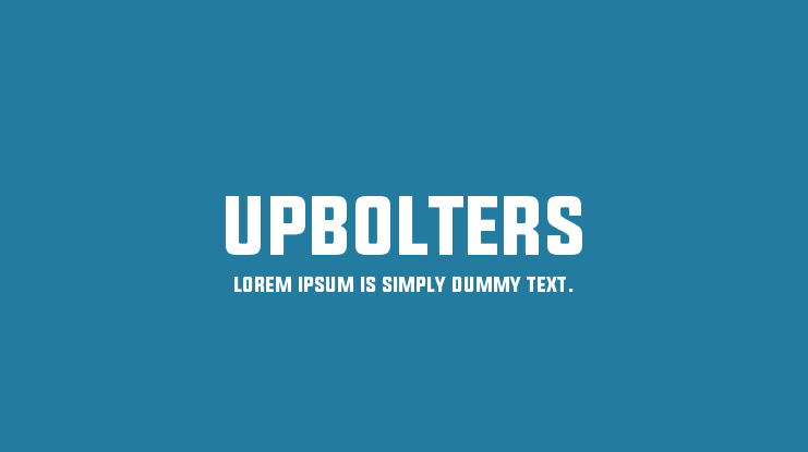 UPBOLTERS Font Family