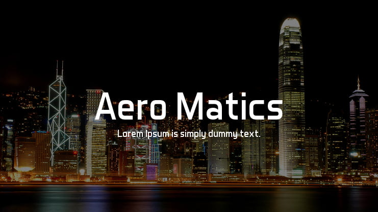 Aero Matics Font Family