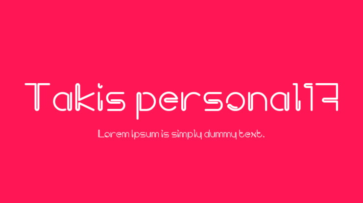 Takis personal17 Font