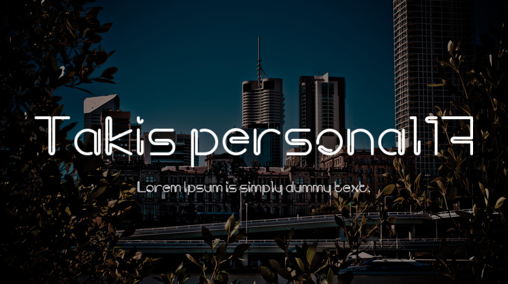 Takis personal17 Font