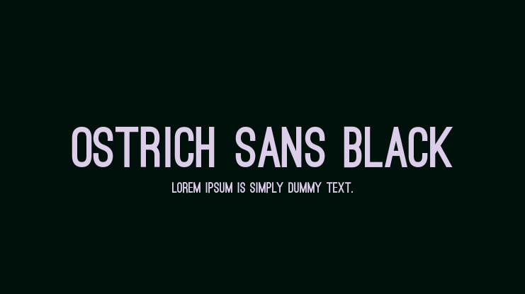 Ostrich Sans Black Font