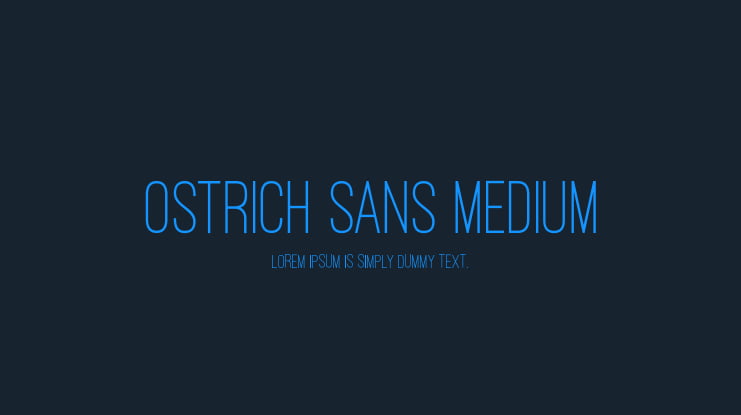 Ostrich Sans Medium Font