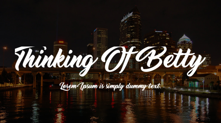 Thinking Of Betty Font