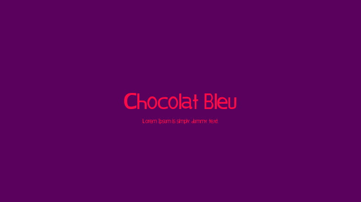 Chocolat Bleu Font