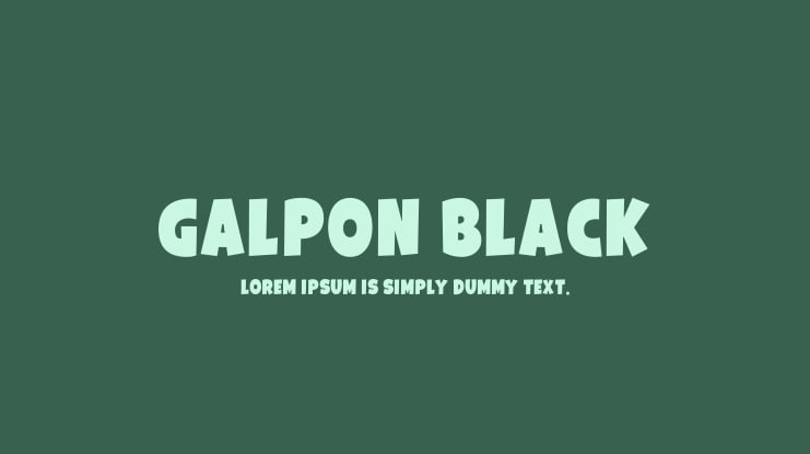 Galpon Black Font