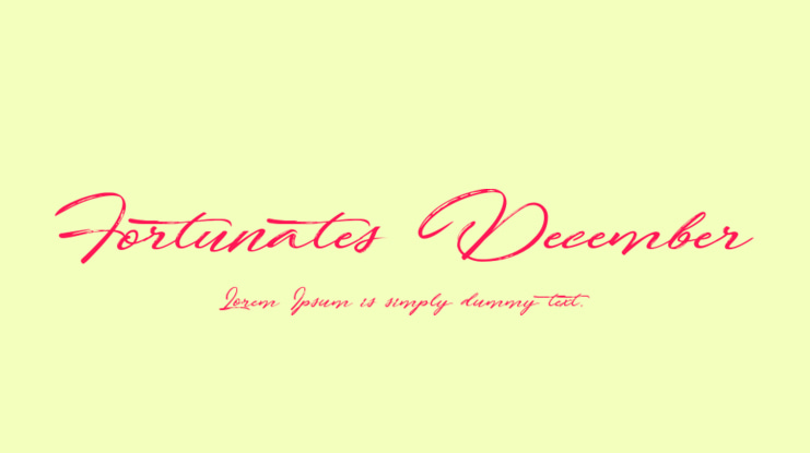 Fortunates December Font