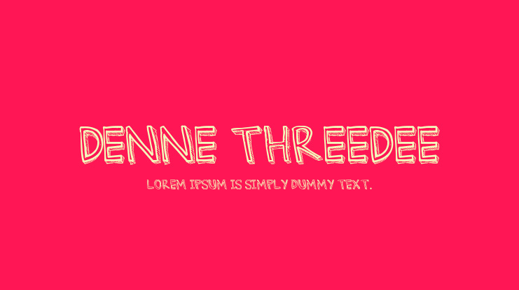 Denne Threedee Font