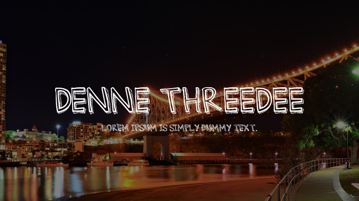 Denne Threedee Font