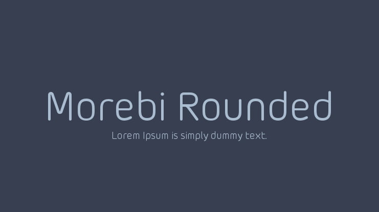 Morebi Rounded Font