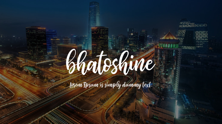 bhatoshine Font