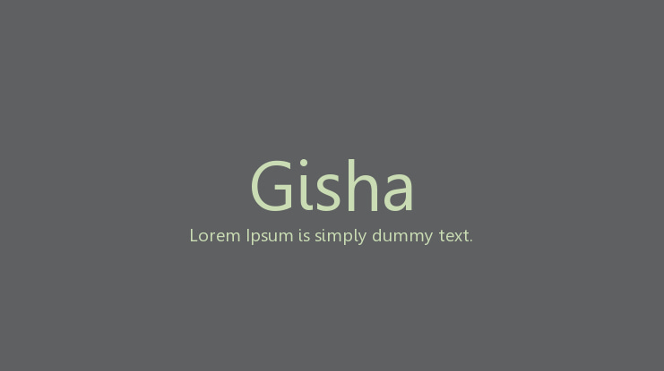 Gisha Font