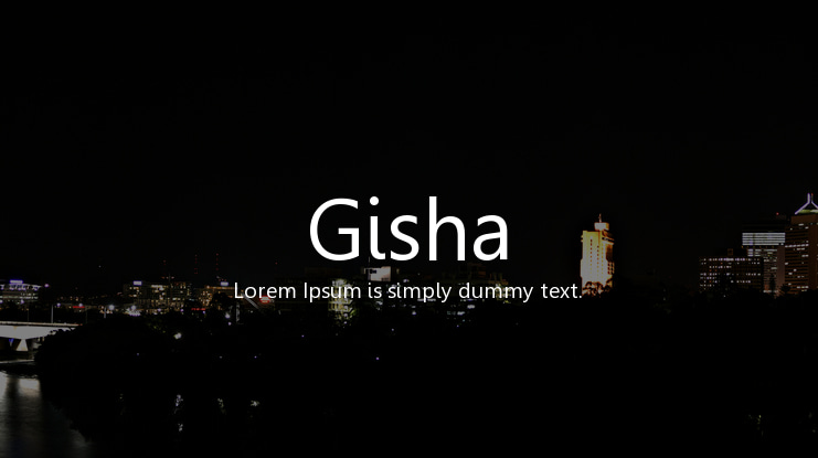 Gisha Font