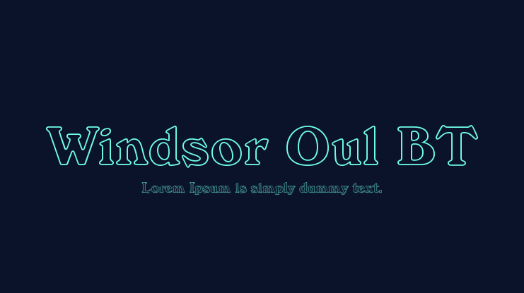 Windsor Oul BT Font