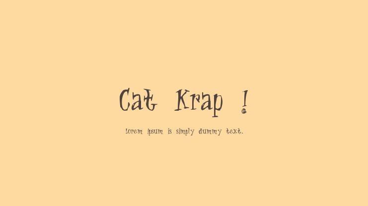 Cat Krap ! Font