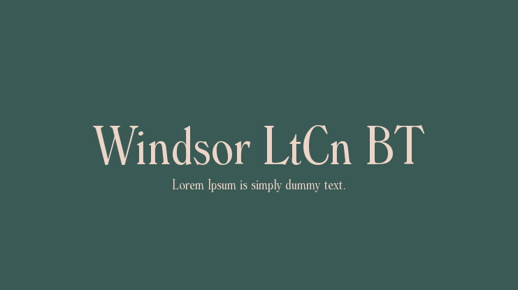 Windsor LtCn BT Font