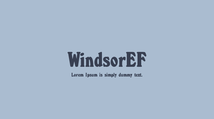 WindsorEF Font Family