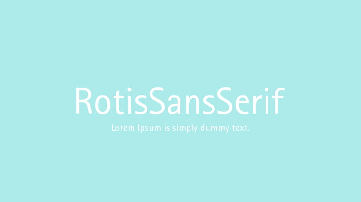 RotisSansSerif Font