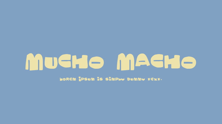 Mucho Macho Font : Download Free for Desktop & Webfont