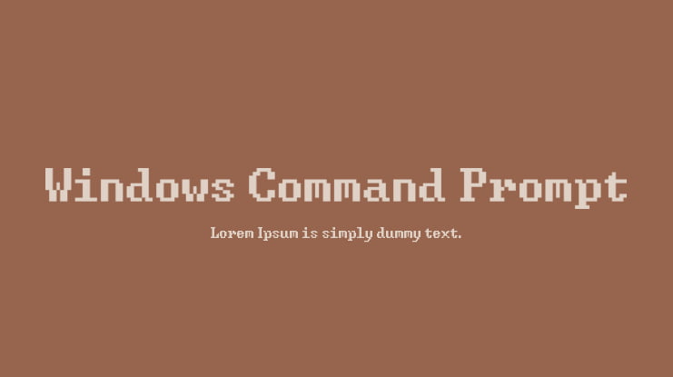 Windows Command Prompt Font