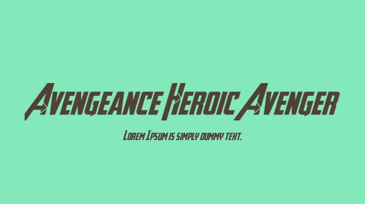 Avengeance Heroic Avenger Font Family