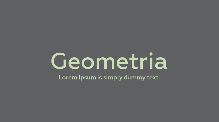 Geometria Font Family