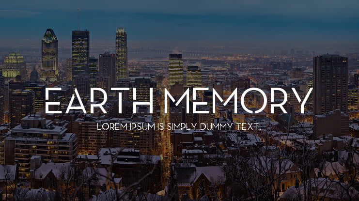 Earth Memory Font