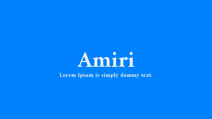 Amiri Font Family