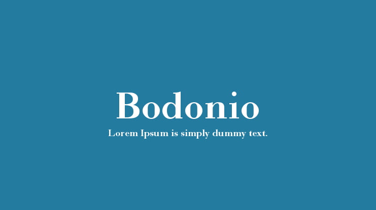 Bodonio Font