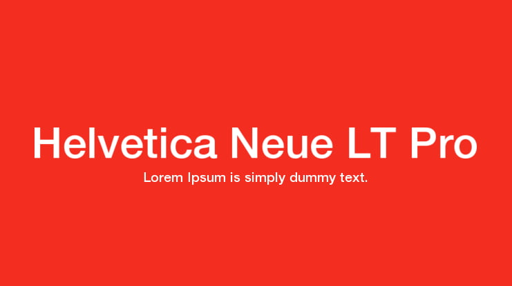Helvetica Neue LT Pro Font Family