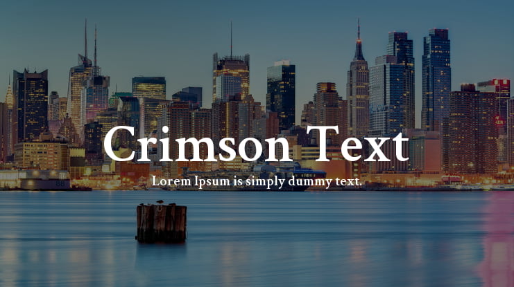 Crimson Text Font Family