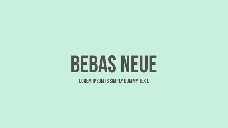 Savant Ejendomsret Blive gift Bebas Neue Font Family : Download Free for Desktop & Webfont