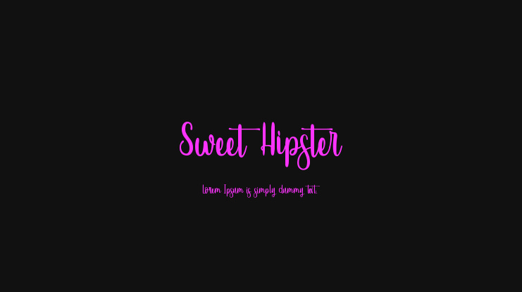 Sweet Hipster Font