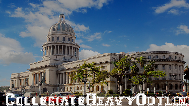 CollegiateHeavyOutline Font