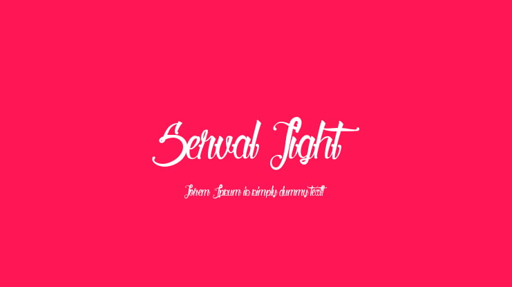 Serval Light Font Family