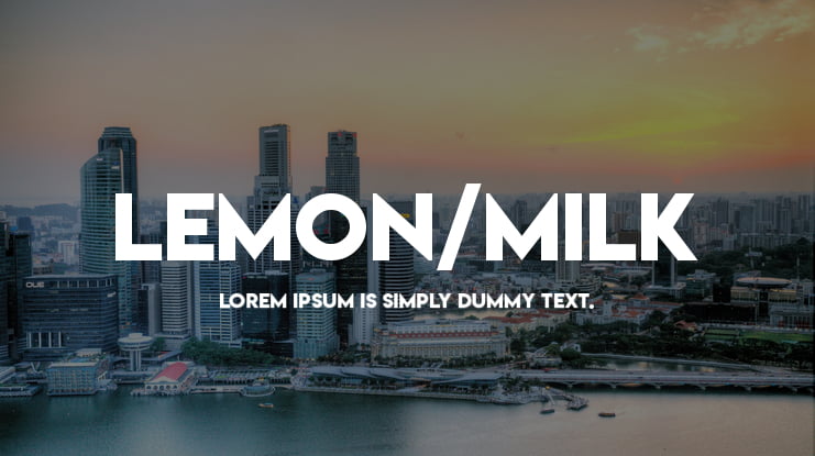 Lemon/Milk Font Family