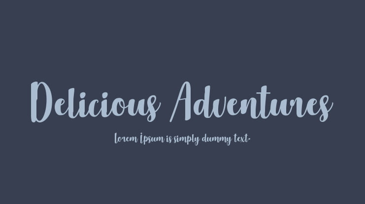 Delicious Adventures Font